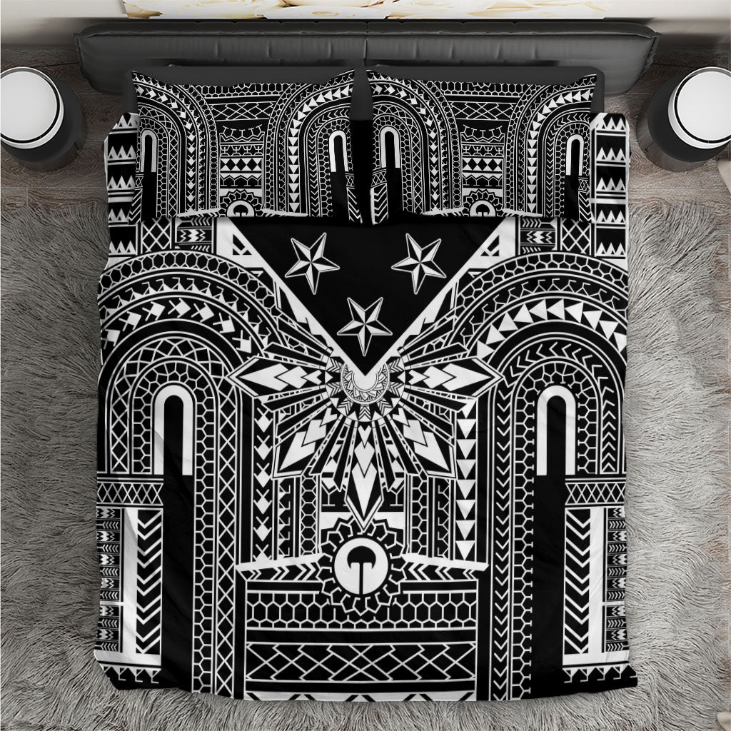 Black Philippines Sun Star Bedding Set Igorot Tribal Inspiration
