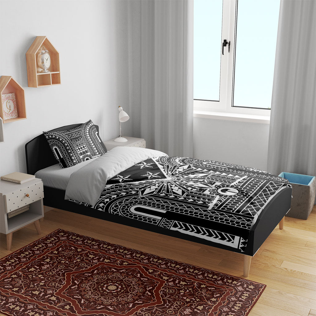 Black Philippines Sun Star Bedding Set Igorot Tribal Inspiration