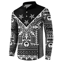 Black Philippines Sun Star Button Sweatshirt Igorot Tribal Inspiration LT05 - Polynesian Pride