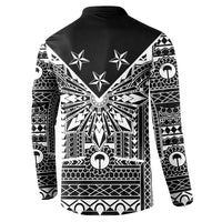 Black Philippines Sun Star Button Sweatshirt Igorot Tribal Inspiration LT05 - Polynesian Pride