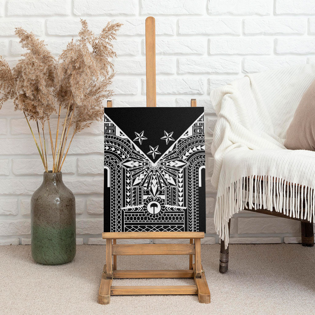 Black Philippines Sun Star Canvas Wall Art Igorot Tribal Inspiration LT05 - Polynesian Pride