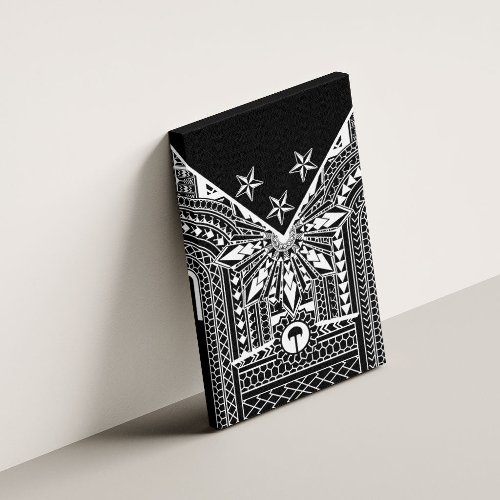 Black Philippines Sun Star Canvas Wall Art Igorot Tribal Inspiration LT05 - Polynesian Pride