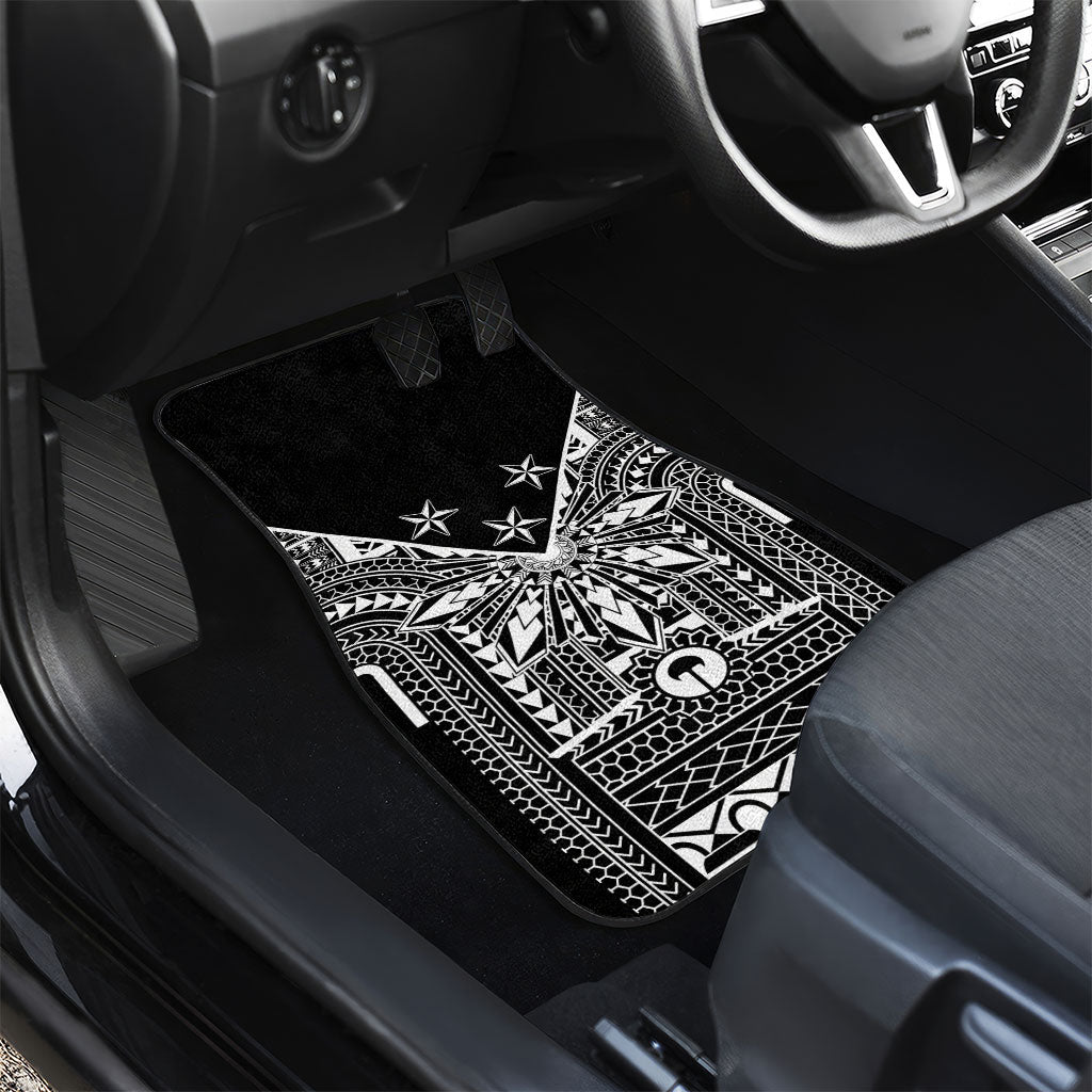 Black Philippines Sun Star Car Mats Igorot Tribal Inspiration LT05 - Polynesian Pride