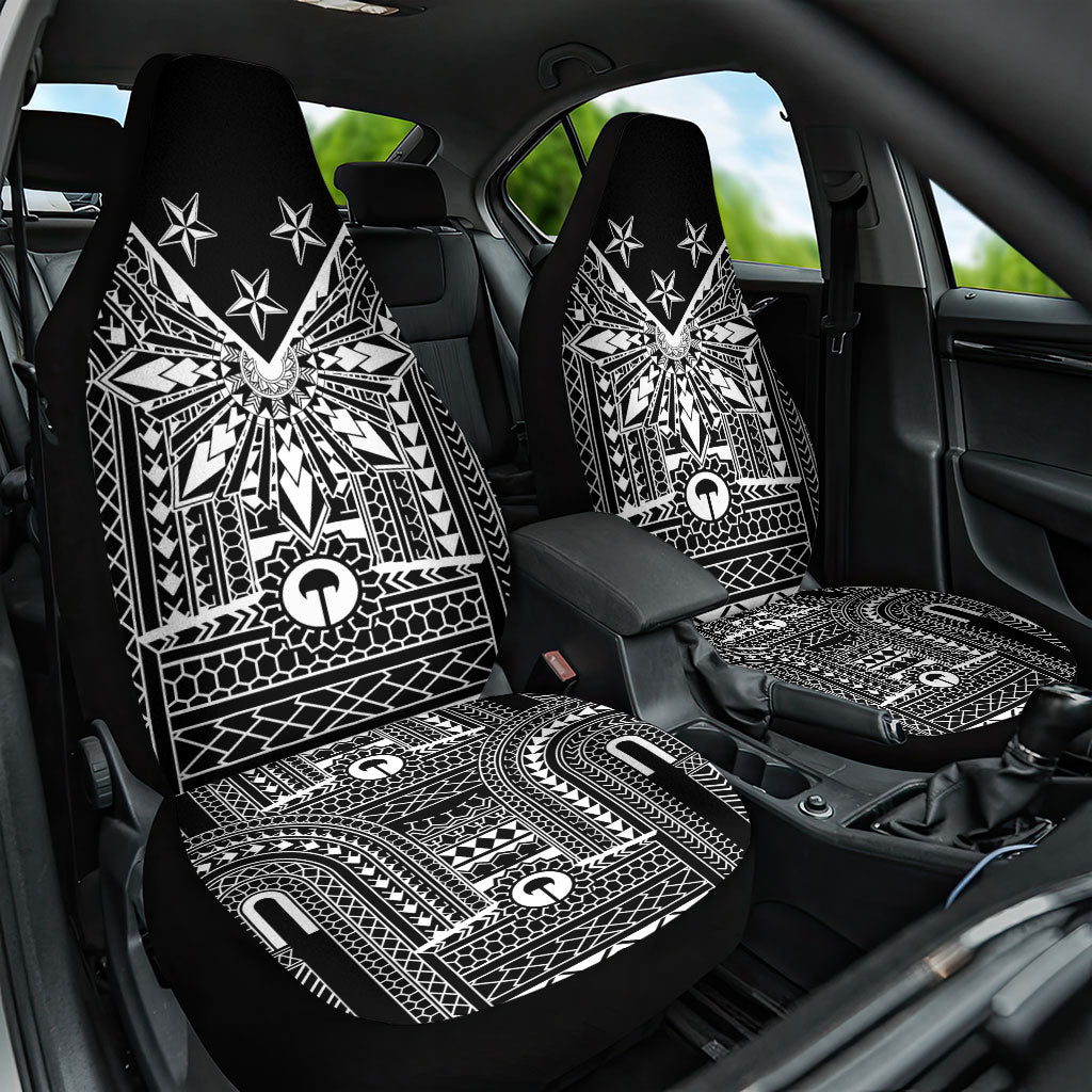Black Philippines Sun Star Car Seat Cover Igorot Tribal Inspiration