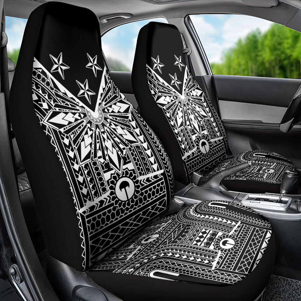 Black Philippines Sun Star Car Seat Cover Igorot Tribal Inspiration LT05 - Polynesian Pride