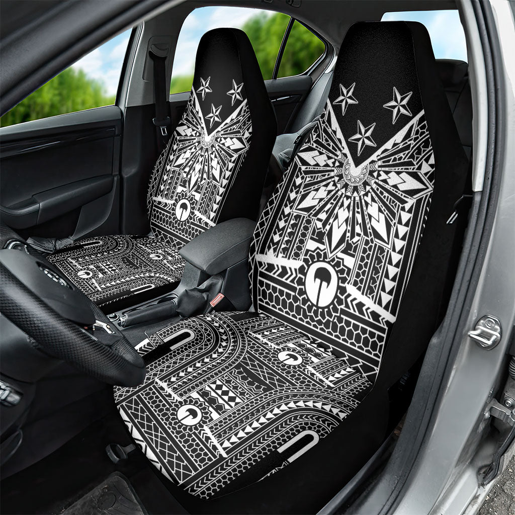 Black Philippines Sun Star Car Seat Cover Igorot Tribal Inspiration LT05 - Polynesian Pride