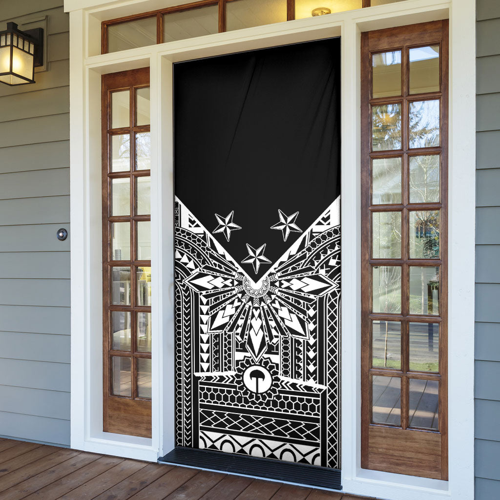 Black Philippines Sun Star Door Cover Igorot Tribal Inspiration LT05 - Polynesian Pride