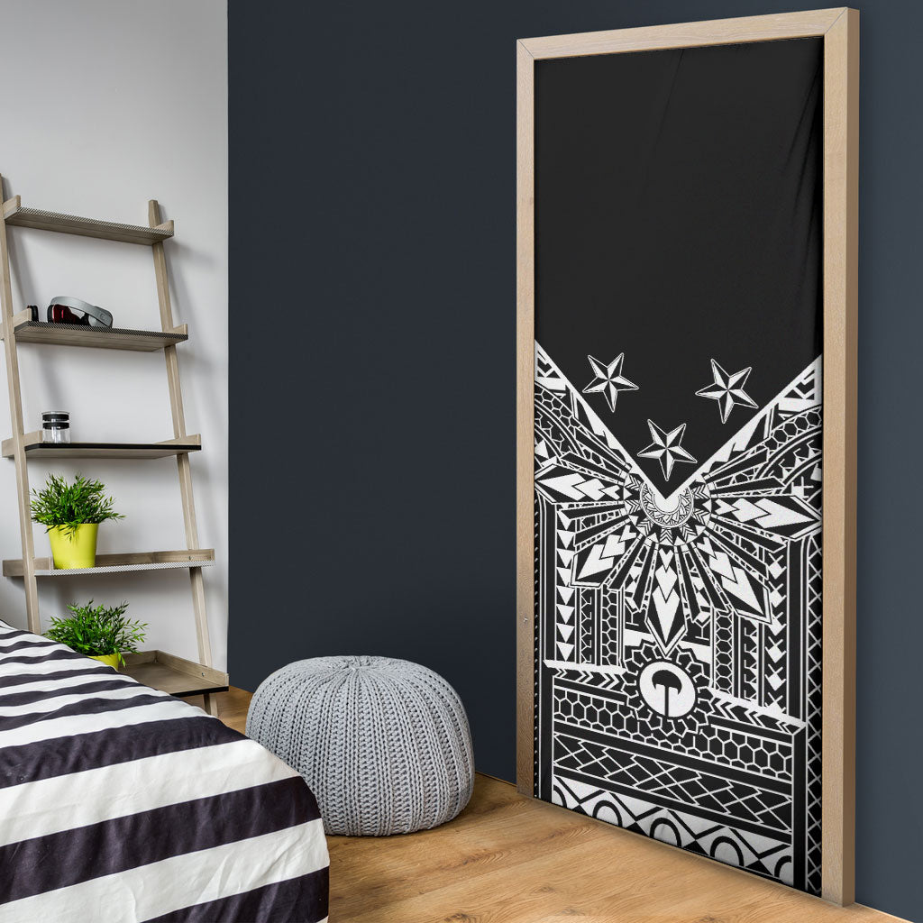 Black Philippines Sun Star Door Cover Igorot Tribal Inspiration LT05 - Polynesian Pride