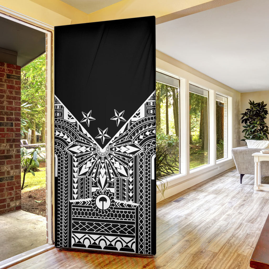 Black Philippines Sun Star Door Cover Igorot Tribal Inspiration LT05 - Polynesian Pride