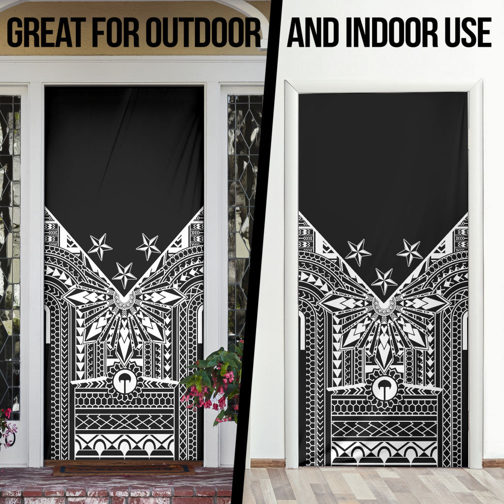 Black Philippines Sun Star Door Cover Igorot Tribal Inspiration LT05 - Polynesian Pride
