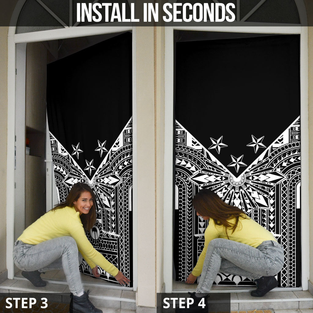 Black Philippines Sun Star Door Cover Igorot Tribal Inspiration LT05 - Polynesian Pride
