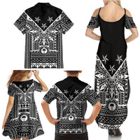 Black Philippines Sun Star Family Matching Summer Maxi Dress and Hawaiian Shirt Igorot Tribal Inspiration