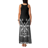 Black Philippines Sun Star Family Matching Tank Maxi Dress and Hawaiian Shirt Igorot Tribal Inspiration