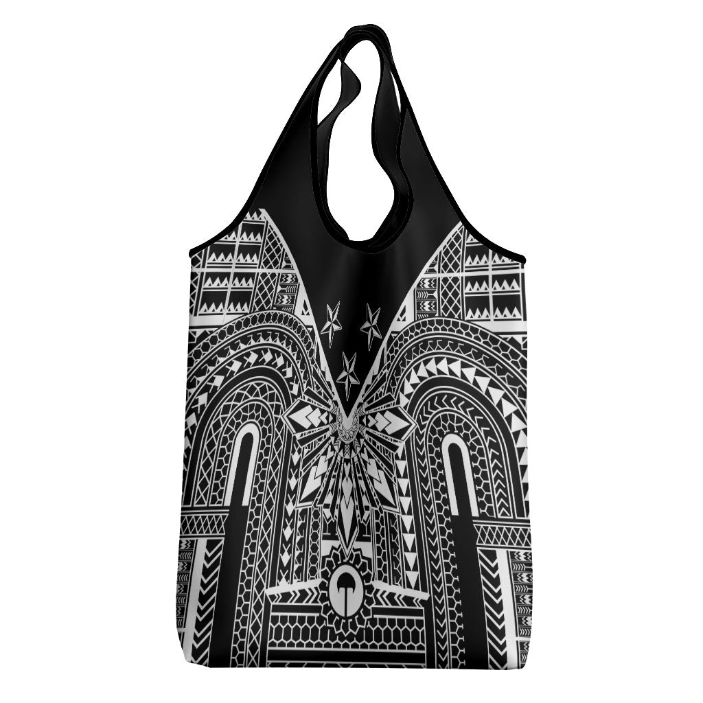 Black Philippines Sun Star Grocery Bag Igorot Tribal Inspiration LT05 - Polynesian Pride
