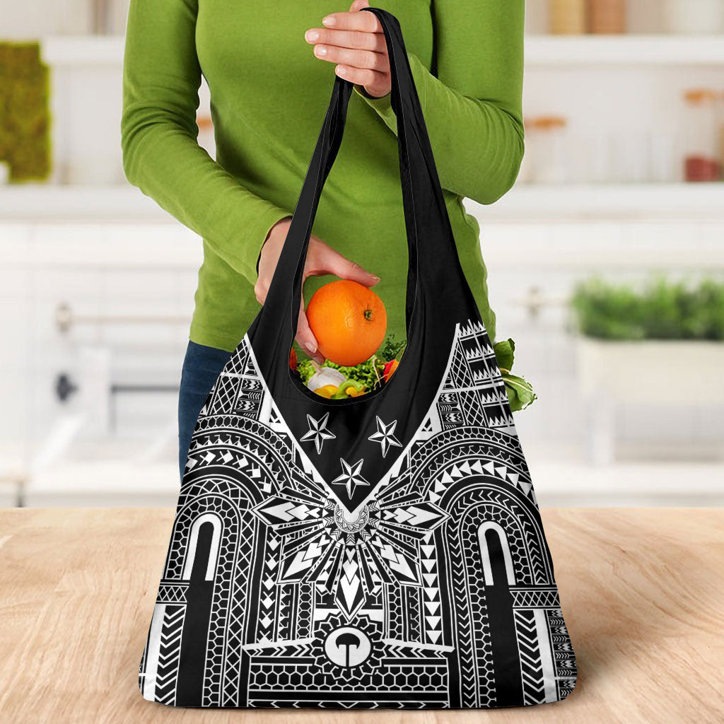 Black Philippines Sun Star Grocery Bag Igorot Tribal Inspiration LT05 - Polynesian Pride