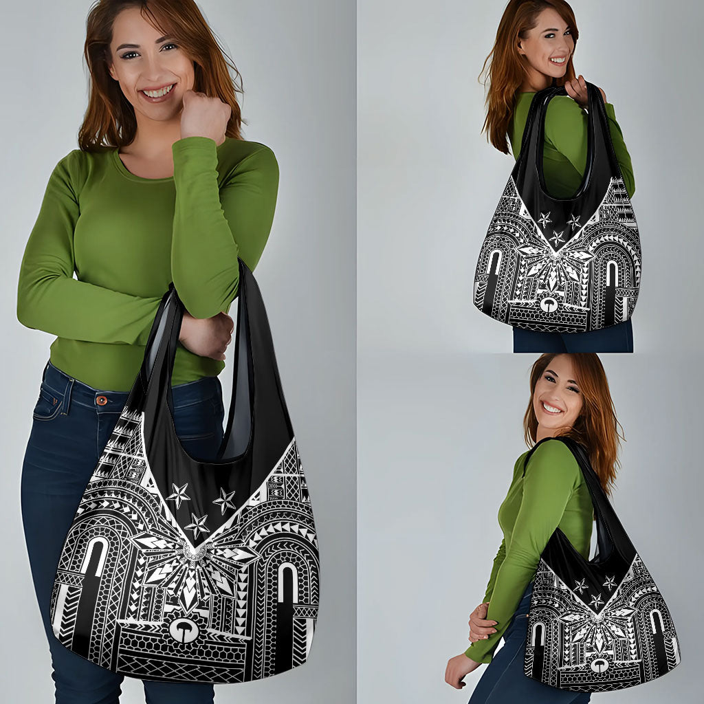 Black Philippines Sun Star Grocery Bag Igorot Tribal Inspiration LT05 - Polynesian Pride