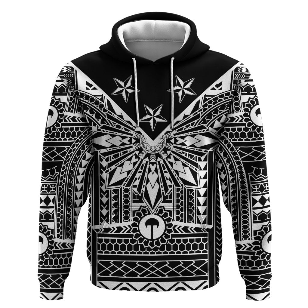 Black Philippines Sun Star Hoodie Igorot Tribal Inspiration