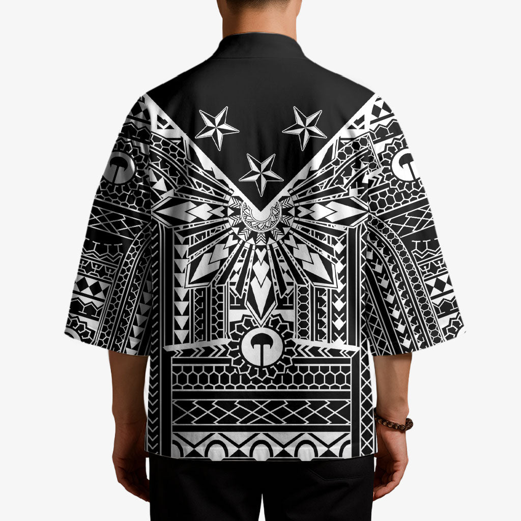Black Philippines Sun Star Kimono Igorot Tribal Inspiration LT05 - Polynesian Pride