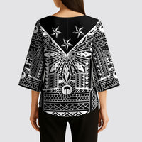 Black Philippines Sun Star Kimono Sleeve Blouse Igorot Tribal Inspiration LT05 - Polynesian Pride