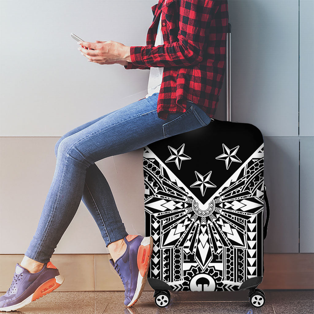 Black Philippines Sun Star Luggage Cover Igorot Tribal Inspiration