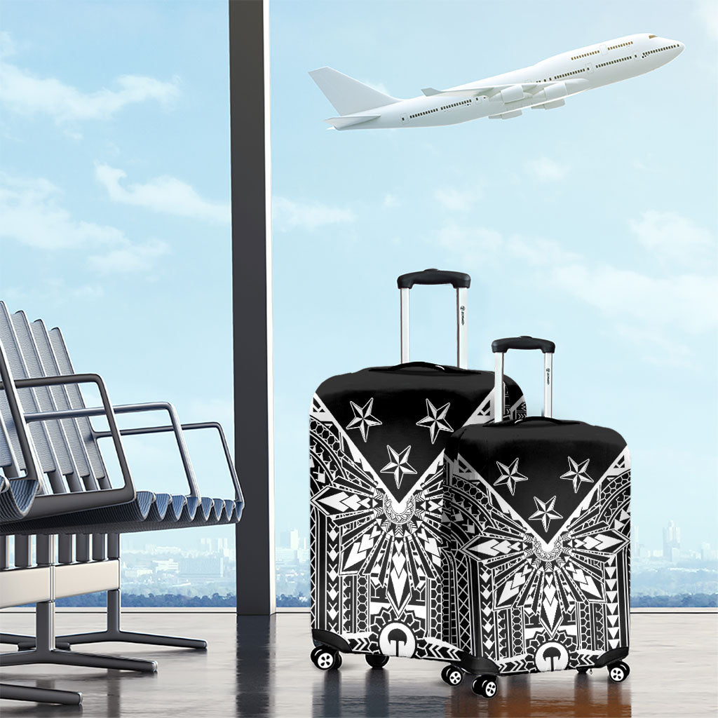 Black Philippines Sun Star Luggage Cover Igorot Tribal Inspiration