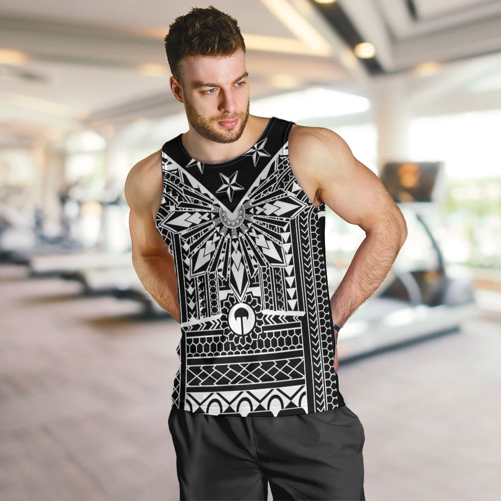 Black Philippines Sun Star Men Tank Top Igorot Tribal Inspiration LT05 Black - Polynesian Pride