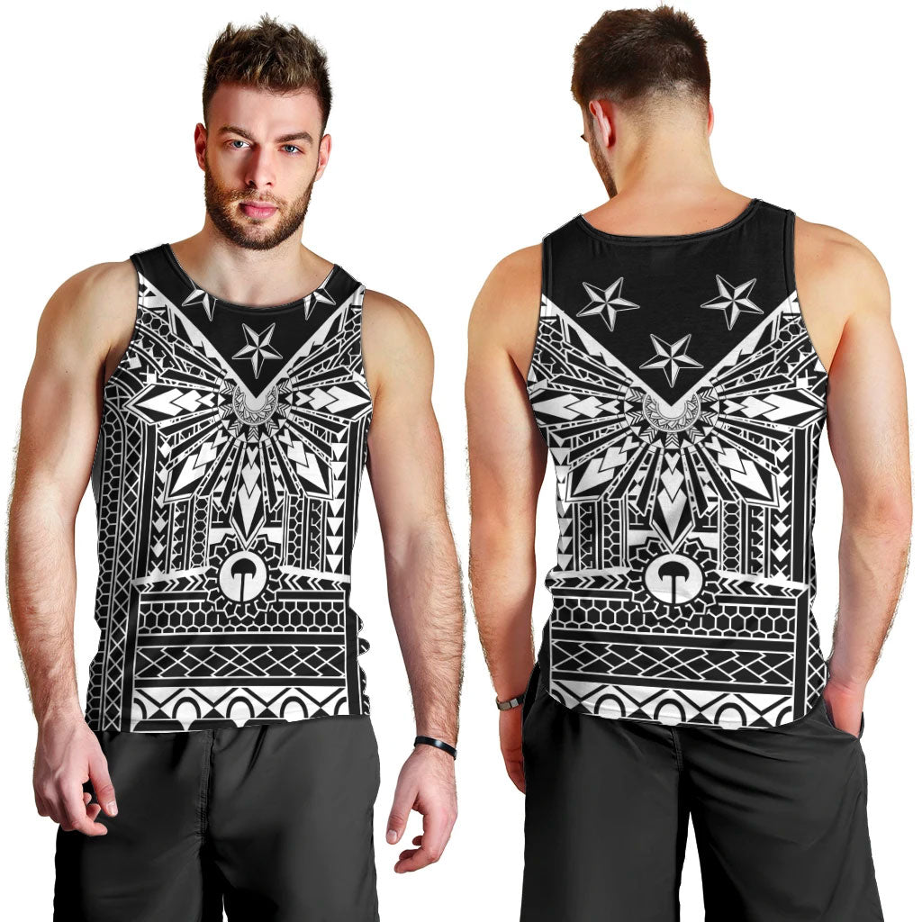 Black Philippines Sun Star Men Tank Top Igorot Tribal Inspiration LT05 - Polynesian Pride