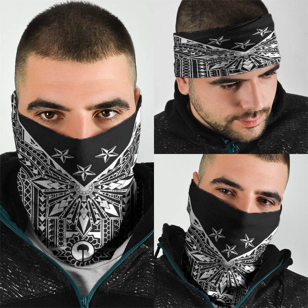 Black Philippines Sun Star Neck Gaiter Igorot Tribal Inspiration