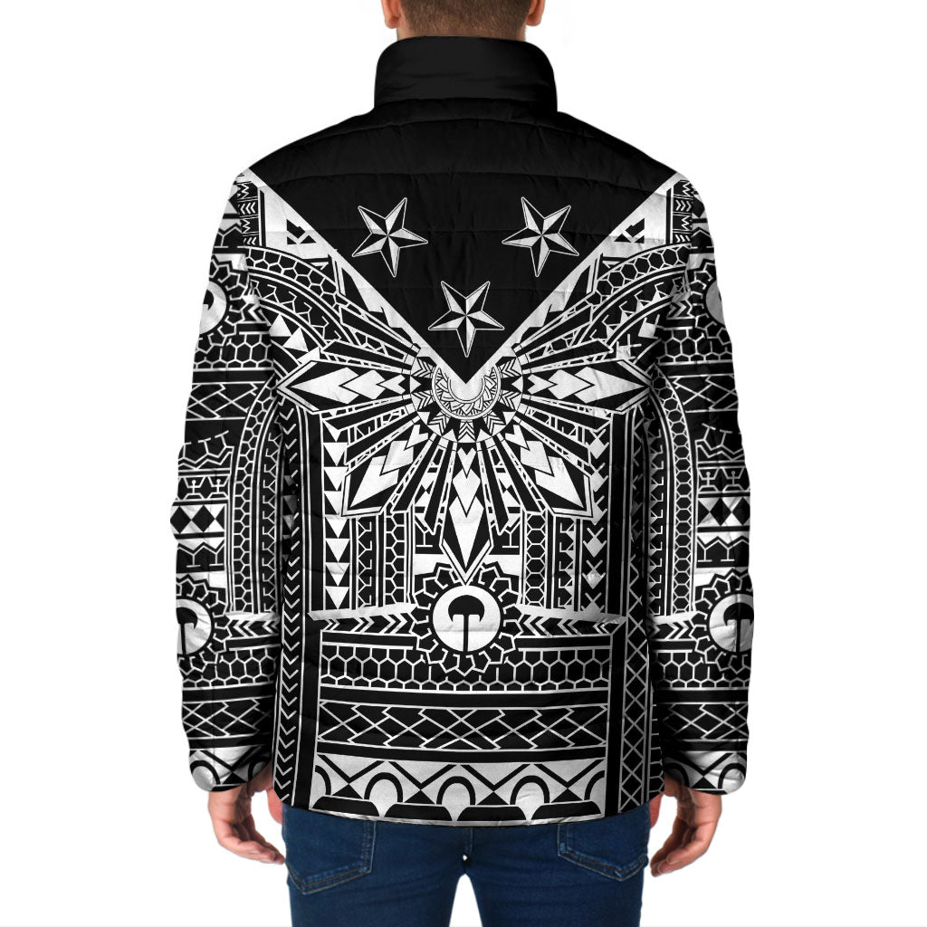 Black Philippines Sun Star Padded Jacket Igorot Tribal Inspiration LT05 - Polynesian Pride