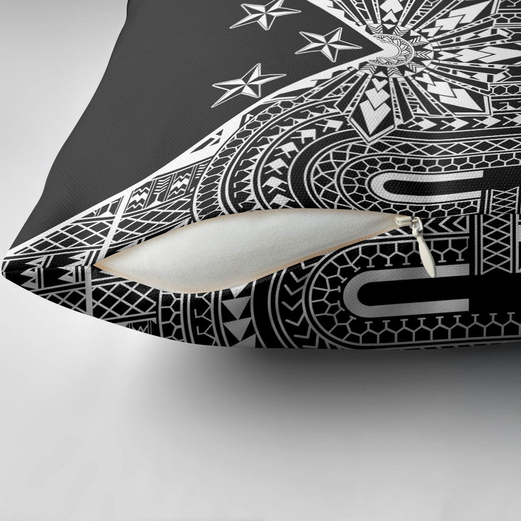 Black Philippines Sun Star Pillow Cover Igorot Tribal Inspiration LT05 - Polynesian Pride