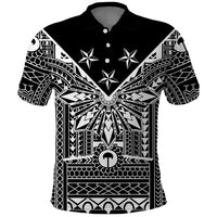Black Philippines Sun Star Polo Shirt Igorot Tribal Inspiration LT05 Black - Polynesian Pride
