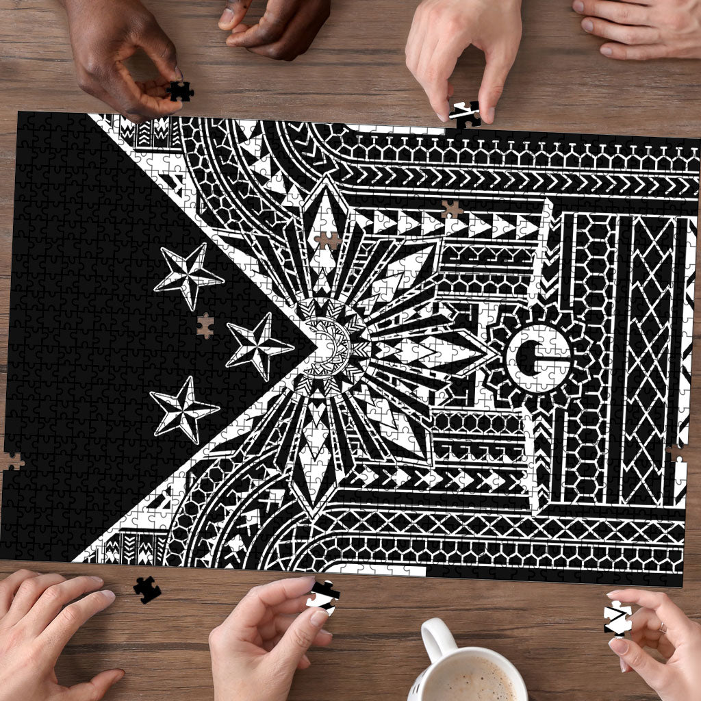 Black Philippines Sun Star Puzzle Igorot Tribal Inspiration LT05 - Polynesian Pride