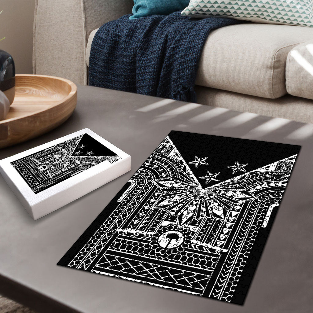 Black Philippines Sun Star Puzzle Igorot Tribal Inspiration LT05 - Polynesian Pride