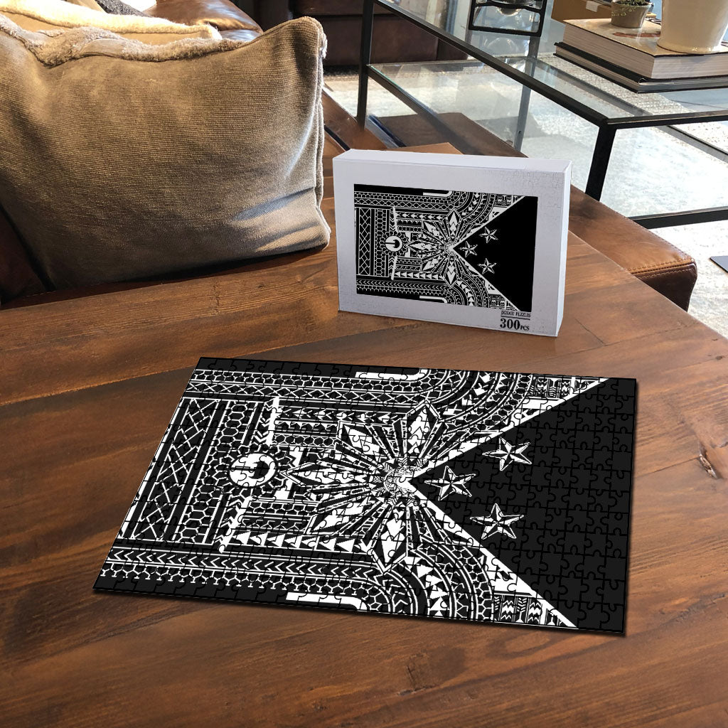Black Philippines Sun Star Puzzle Igorot Tribal Inspiration LT05 - Polynesian Pride