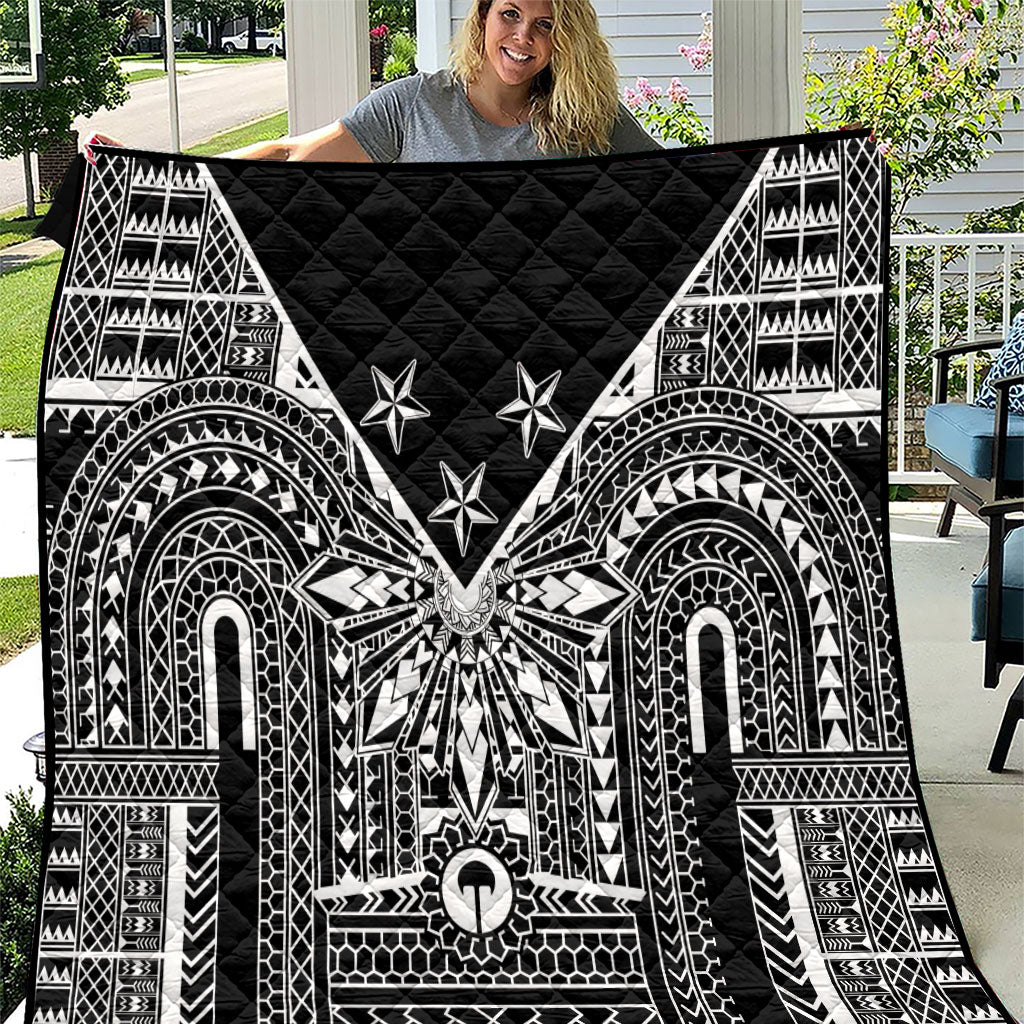 Black Philippines Sun Star Quilt Igorot Tribal Inspiration