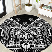 Black Philippines Sun Star Round Carpet Igorot Tribal Inspiration LT05 Black - Polynesian Pride