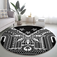 Black Philippines Sun Star Round Carpet Igorot Tribal Inspiration LT05 - Polynesian Pride