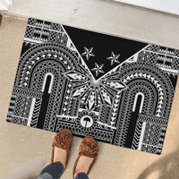 Black Philippines Sun Star Rubber Doormat Igorot Tribal Inspiration LT05 - Polynesian Pride