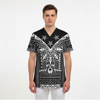 Black Philippines Sun Star Scrub Top Igorot Tribal Inspiration LT05 - Polynesian Pride