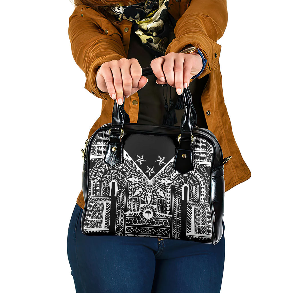 Black Philippines Sun Star Shoulder Handbag Igorot Tribal Inspiration LT05 One Size Black - Polynesian Pride
