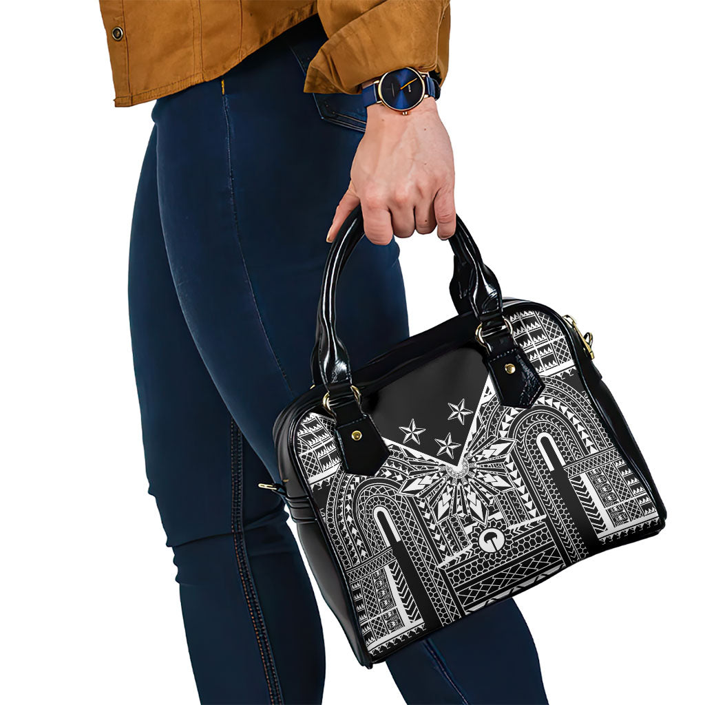 Black Philippines Sun Star Shoulder Handbag Igorot Tribal Inspiration LT05 - Polynesian Pride