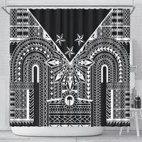 Black Philippines Sun Star Shower Curtain Igorot Tribal Inspiration LT05 - Polynesian Pride
