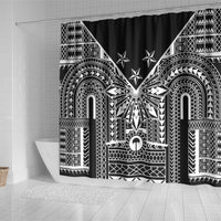 Black Philippines Sun Star Shower Curtain Igorot Tribal Inspiration LT05 - Polynesian Pride
