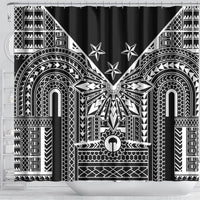 Black Philippines Sun Star Shower Curtain Igorot Tribal Inspiration LT05 - Polynesian Pride