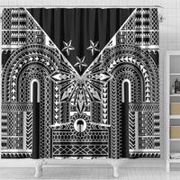 Black Philippines Sun Star Shower Curtain Igorot Tribal Inspiration LT05 - Polynesian Pride