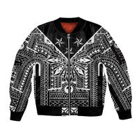 Black Philippines Sun Star Sleeve Zip Bomber Jacket Igorot Tribal Inspiration