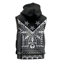 Black Philippines Sun Star Sleeveless Hoodie Igorot Tribal Inspiration