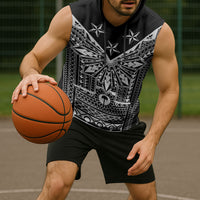Black Philippines Sun Star Sleeveless Hoodie Igorot Tribal Inspiration