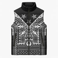 Black Philippines Sun Star Sleeveless Puffer Jacket Igorot Tribal Inspiration LT05 Unisex Black - Polynesian Pride