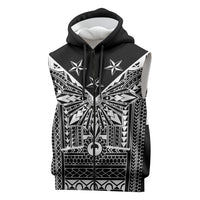Black Philippines Sun Star Sleeveless Zip Hoodie Igorot Tribal Inspiration LT05 Black - Polynesian Pride